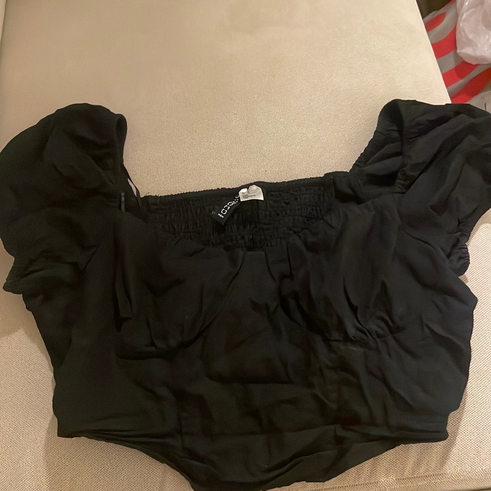puff sleeve bustier top, h&m, size M